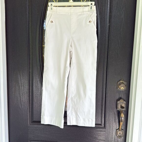 Spanx Super smooth Stretch Twill Cropped Wide Leg Pant - XS - Picture 9 of 13